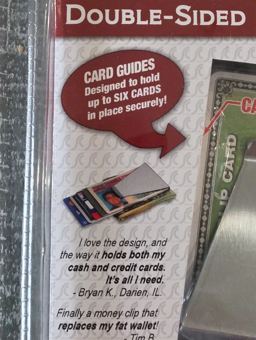 Slim Clip Double-Sided Money Clip, No More Bulky Wallets, Front Pocket Wallet